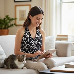 White House Black Market Floral Halter Top Zip Up Back Sz Medium